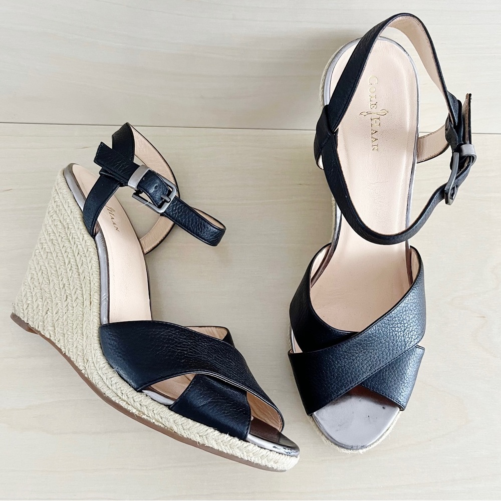 Like New-Cole Haan Wedge Espadrilles Sandal